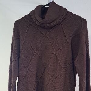 Women's Brown Turtleneck Sweater